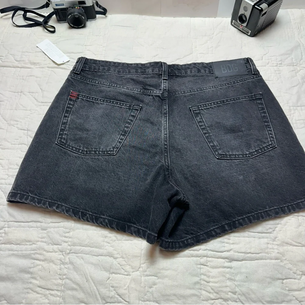 Washed Black Denim Shorts | High-Rise Relaxed Vintage-Style · BDG - Picture 3 of 13